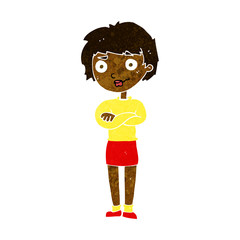 cartoon annoyed woman