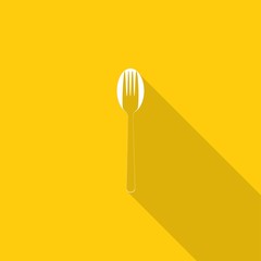 restaurant menu retro poster with a long shadow