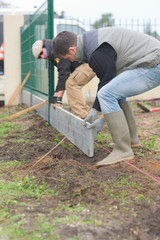 Putting up a fence together