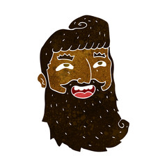 cartoon man with beard laughing