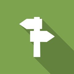 Obraz premium Icon blank road with a long shadow