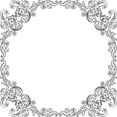 Retro square art frame