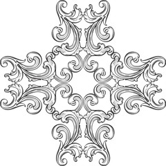 The baroque rosette art element