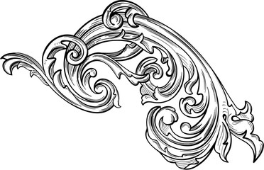 Vintage acanthus flowerVintage acanthus flower