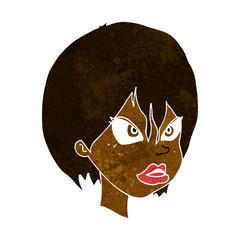 cartoon annoyed woman