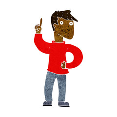 cartoon man with great idea