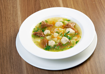 soup with meatballs