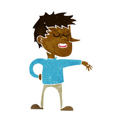 cartoon man making dismissive gesture