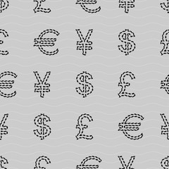 Currency seamless pattern background