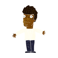 cartoon confused man