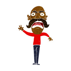 cartoon angry old man
