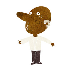 cartoon confused middle aged man