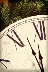 Clock with Christmas decorations