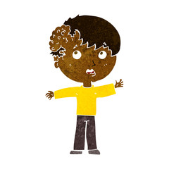 cartoon boy with growth on head