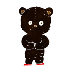 cartoon teddy black bear cub