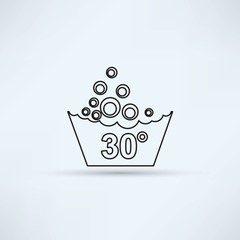 Set of washing symbols icon