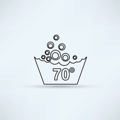 Set of washing symbols icon