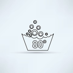 Set of washing symbols icon