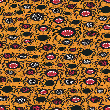 Spider seamless pattern.