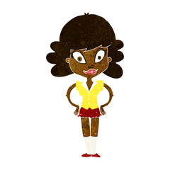 cartoon pretty woman