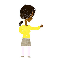 cartoon woman gesturing