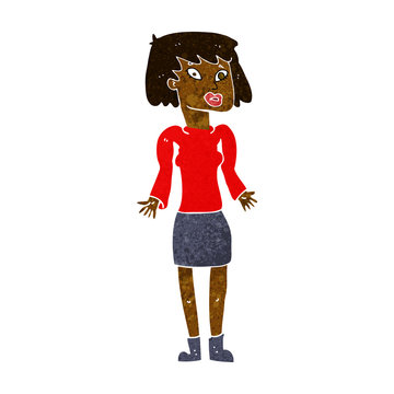 recommend clip art: cartoon woman shrugging shoulders