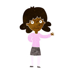 cartoon friendly woman