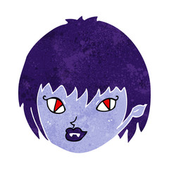 cartoon vampire girl face