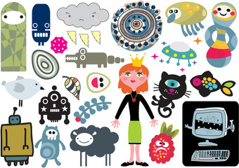 Mix of vector images and icons. vol.15