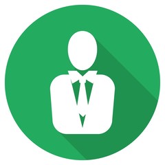 Flat long shadow icon of team work