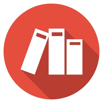 Book icon with long shadow