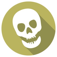 Skull icon a long shadow