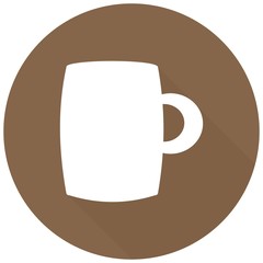 Coffee cup - icon with long shadow