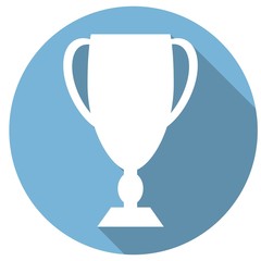 trophy icon with long shadow