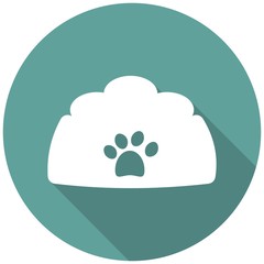 dog icon with a long shadow