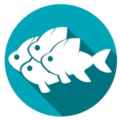 Icon Fish with a long shadow