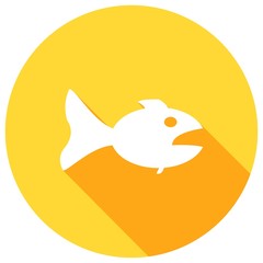 Icon Fish with a long shadow