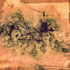 Grunge abstract textured digital mixed media collage, art