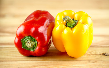 Yellow and red bell peppers