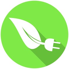 Icon leaf with a long shadow