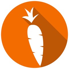 Carrot Icon with a long shadow