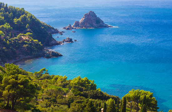 Fototapeta Costa selvaggia presso il Monte Argentario