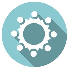 Hands Deal Design Icon with a long shadow