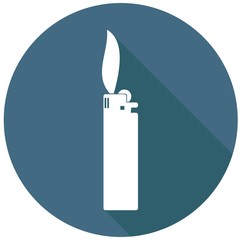 Icon lighter with a long shadow