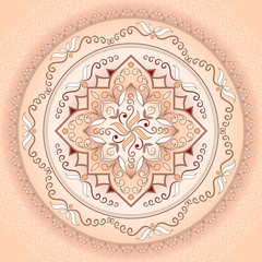 Round multicolored pattern. Mandala.
