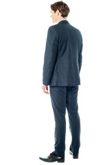 Young executive facing away