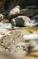 Stacked rock tower
