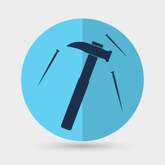 Hammer a nail icon