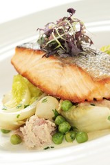 plated fish main meal