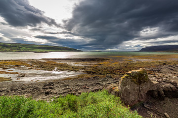 Cloudy coast in Iceland